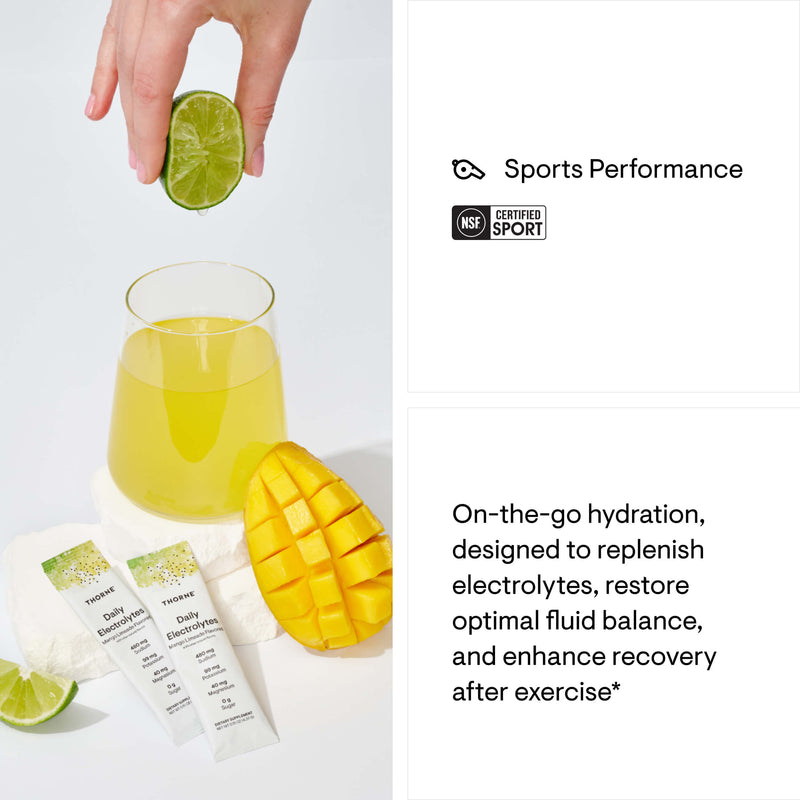 THORNE DAILY ELECTROLYTES - MANGO LIMEADE 30PK