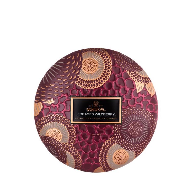 FORAGED WILDBERRY 3 WICK TIN CANDLE