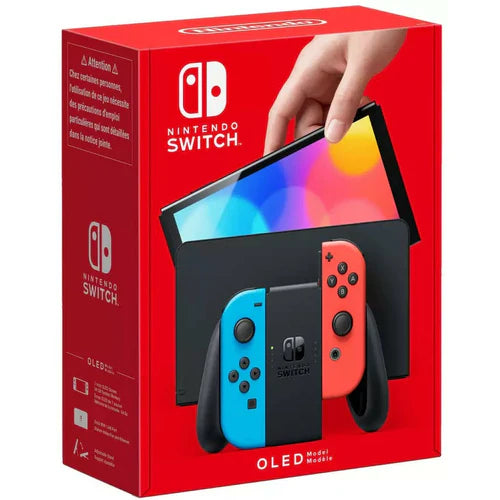 SWITCH - OLED W/NEON RED+BLUE JOYCONS