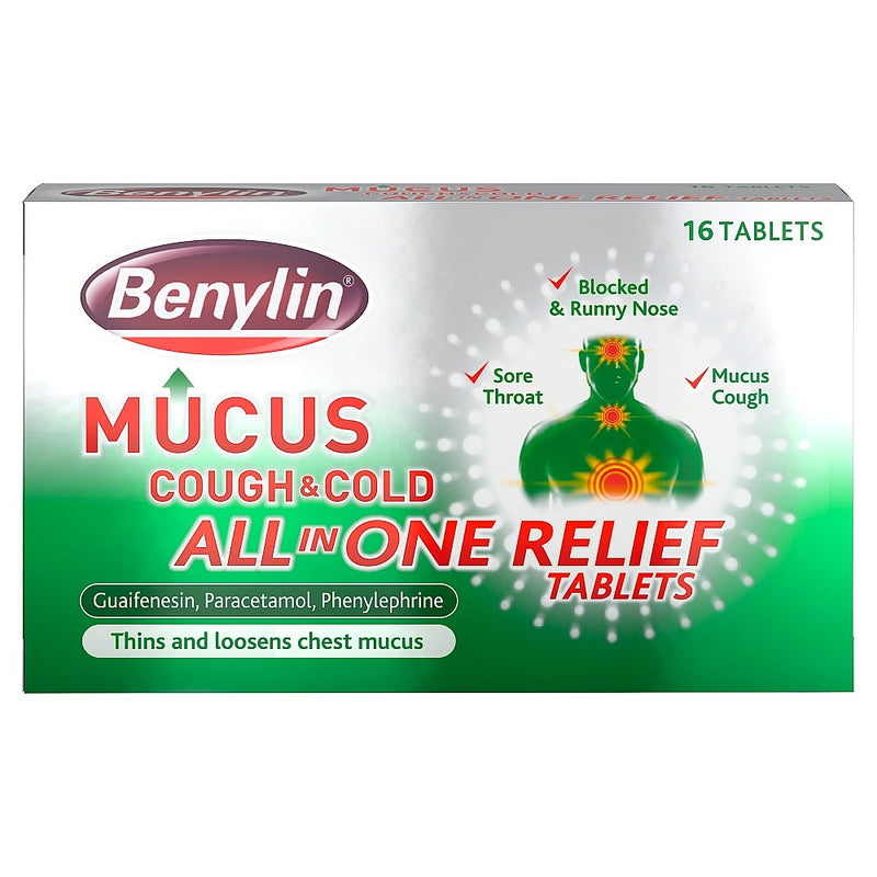 MUCUS COUGH ALL IN ONE TABLETS 16CT