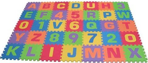 EDUTILES 36 PIECE 6 X 6 PLAY MAT, LETTERS AND NUMBERS SET