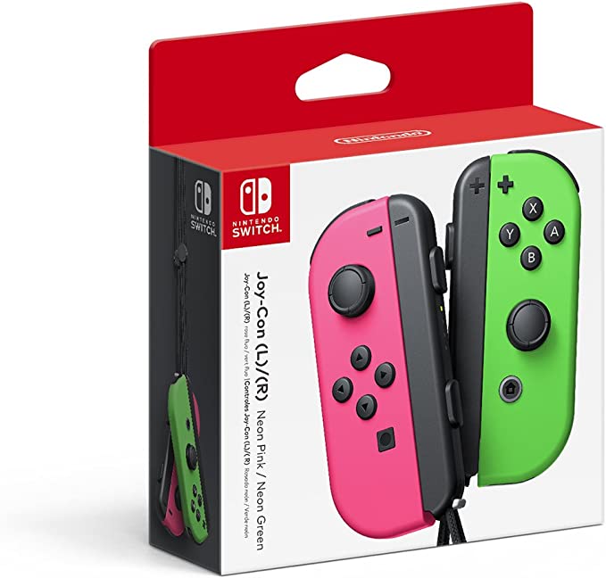 SWITCH JOY-CON PINK AND GREEN