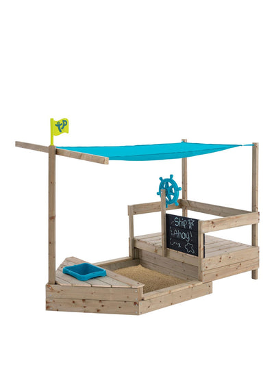 Wooden Ahoy Compact Play Boat With Sandpit